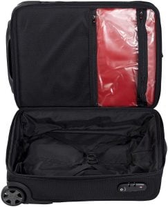 Trolley da cabina Samsonite Pro-DLX 3 Mobile Office aperto