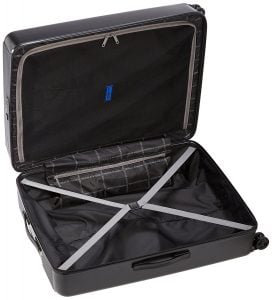 Trolley nero di Mandarina Duck aperto